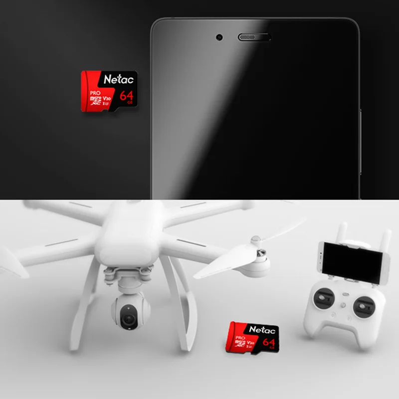 Netac Micro SD карта 64 Гб 128 ГБ 256 класс 10 UHS 1 U3 V30 памяти Flash Microsd P500 Pro TF для смартфона|Карты
