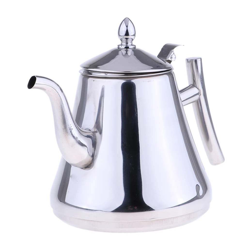 Polished Stainless Steel Kettle Teapot Gooseneck Coffee Tea Kettle 1.5L 2.0L with Filter for Home or Outdoor Use
