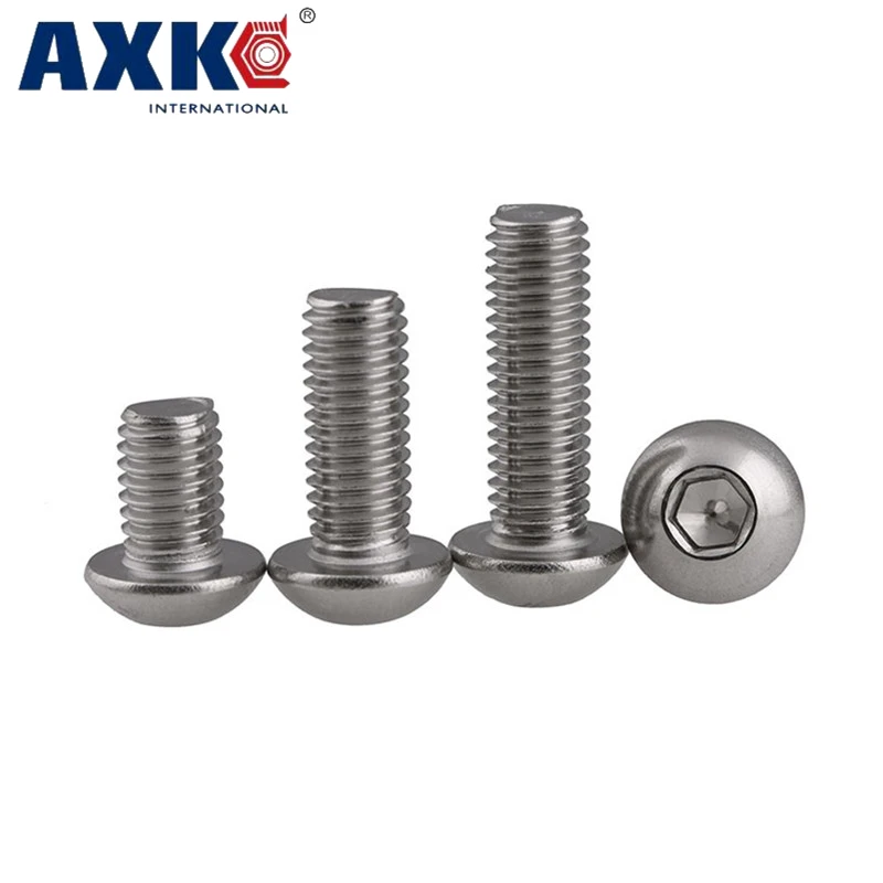 

10# #10-24*3/4 #10-24*1 3/4" 1" Length 304 Stainless Steel US UNC Coarse Thread Bolt Hexagon Socket Pan Round Button Head Screw