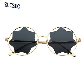 

2018 New Europe Irregular Round Frame Sunglasses Street Reflective Sun Glasses Female Trendsetter Luxury Avant-garde for Women