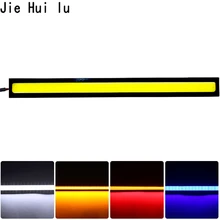 2 шт., новинка, 17 см, 14 см, светодиодный COB Дневной ходовой светильник, трубчатая полоса постоянного тока, 12 В, автомобильный светильник, парковочная противотуманная панель, лампа, багажник, купольный светильник