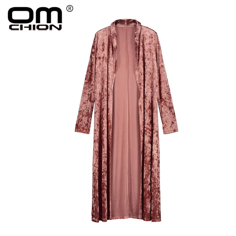 OMCHION Blusas Mujer 2018 New Long Sleeve Velvet Kimono Cardigan Women Casual Summer Blouse Fashion Long Kimono Jacket QS381 OMCHION Blusas Mujer 2018 New Long Sleeve Velvet Kimono Cardigan Women Casual Summer Blouse Fashion Long Kimono Jacket QS381