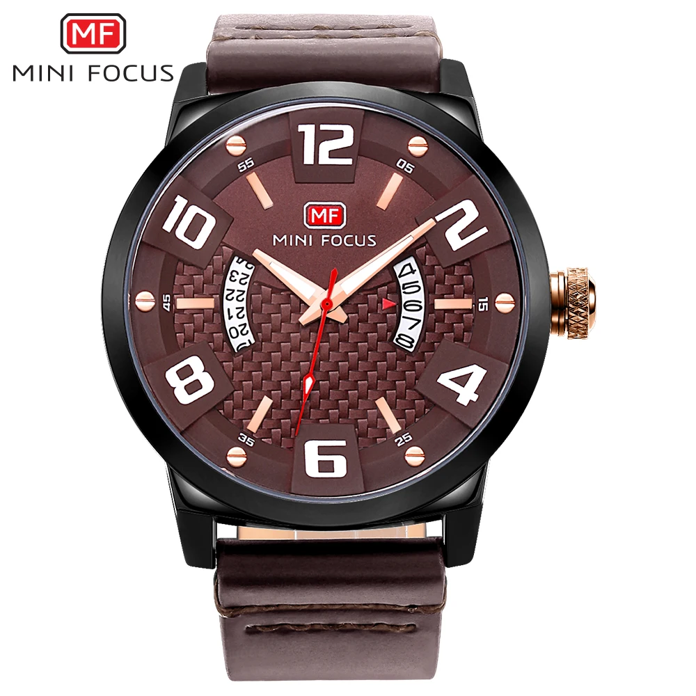 MINIFOCUS Luxury Brand Men Military Army Quartz Watch Men's Analog 3D Dial Clock Waterproof Wristwa