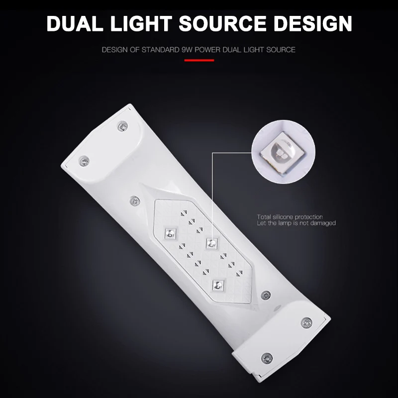 Прямая поставка мини 9 Вт USB Светодиодная лампа для сушки ногтей радужная форма