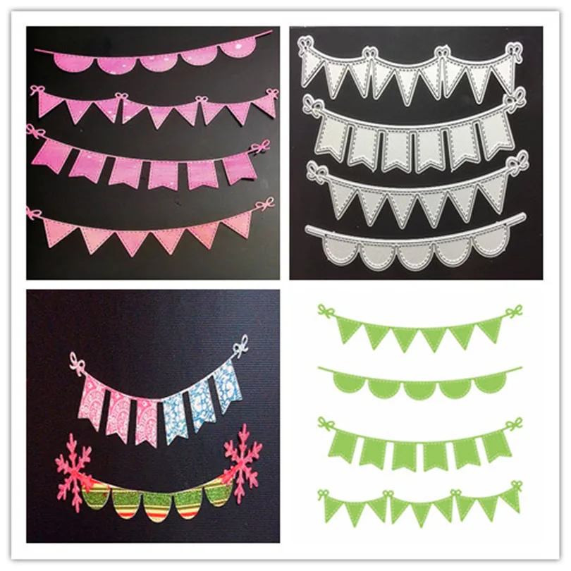 

Banner Metal Cutting Die Scrapbook Craft Dies 3D Stamp DIY Scrapbooking Christmas Greeting Cards Making Photo Album Frame Decor