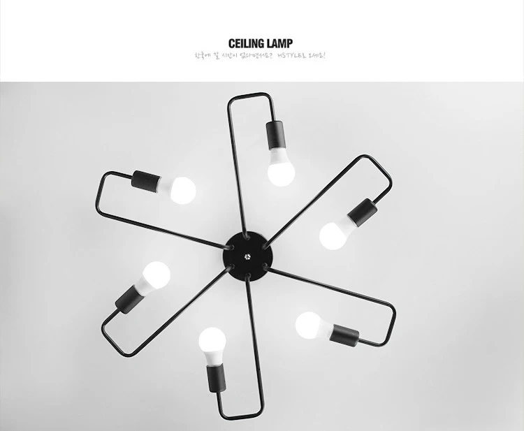 Vintage Chandelier Ceiling Lamp E27 LED Lamparas De Techo Retro Industrial Home Decor Luminaria 12