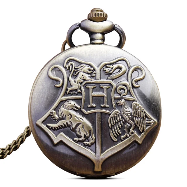 Retro Quartz Pocket Watch Necklace Chain Pendant Magic Hogwarts Harry Fob Watche Retro Quartz Pocket Watch Necklace Chain Pendant Magic Hogwarts Harry Fob Watche