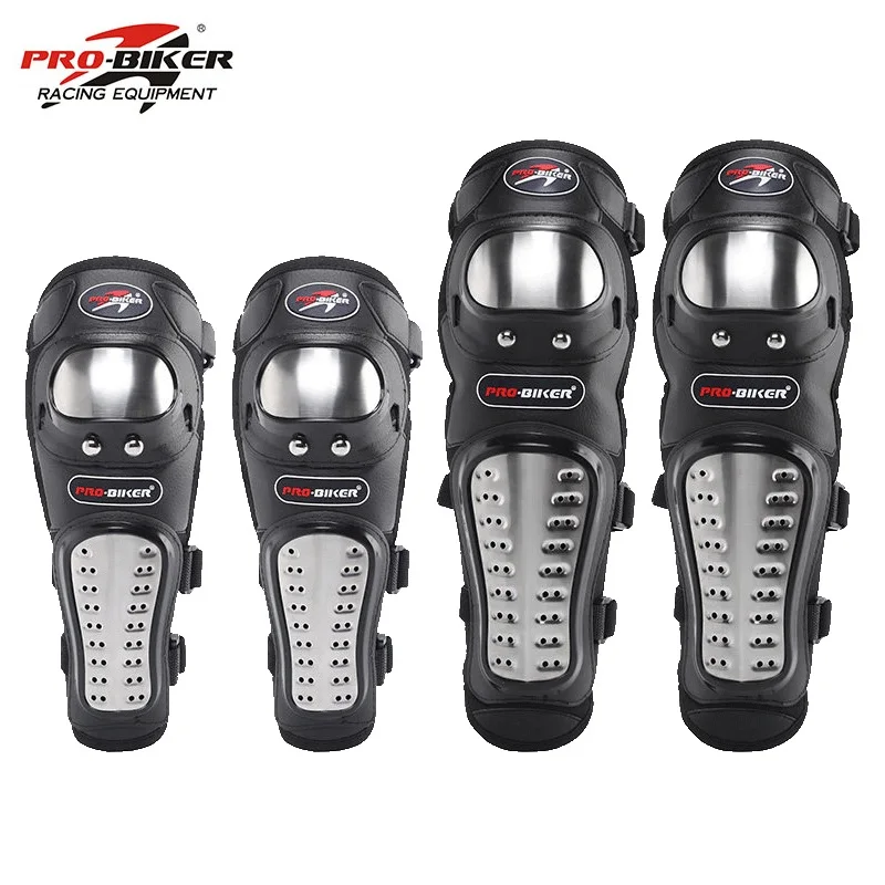 

4Pcs/Set Motorcycle Kneepad Stainless Steel Moto Elbow Knee Pads Motocross Racing Protective Gear Protector Guards Kit