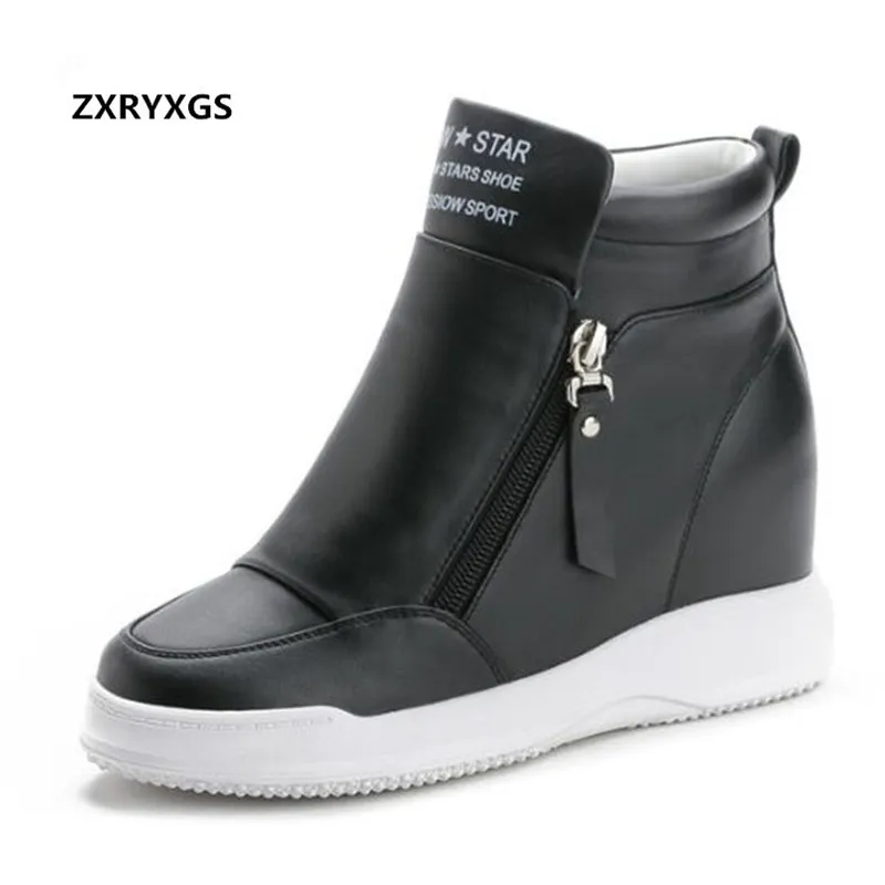 

ZXRYXGS Brand Shoes Woman Boots Increase High Heels 2019 Newest Autumn Winter Snow Boots Casual Shoes Women Sneakers Ankle Boots