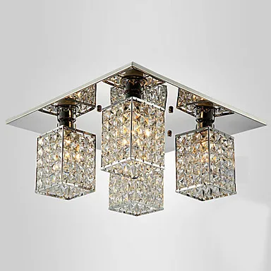 

Crystal Modern LED Ceiling Light With 4 Lights For Living Room Lamp Indoor Lighting, Lustres De Teto Luminarias Para Sala