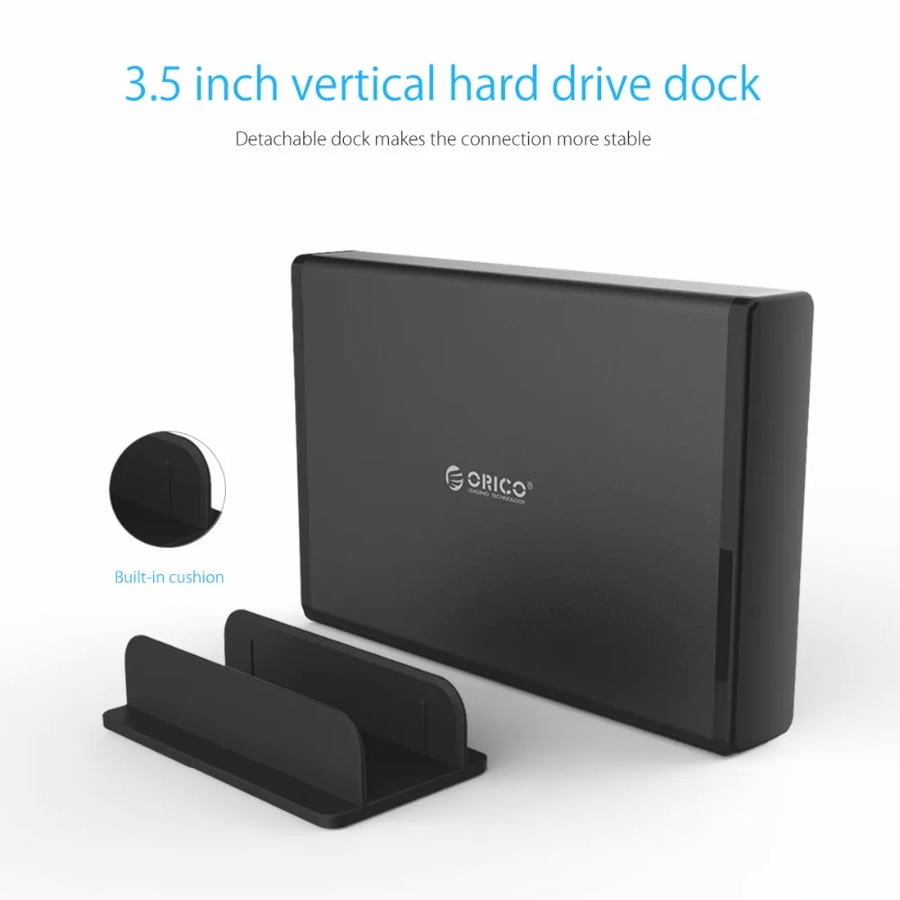 Caixa de Armazenamento Usb3.1 para Sata3.0 Orico Polegadas Tipo-c Case Externo Hdd Ssd Disco Rígido Doca Gabinete 5 Gbps Destacável 8 tb 3.5 - Imagem 3