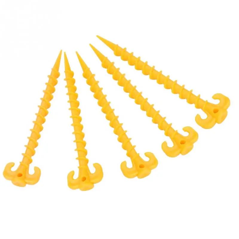 5pcs 19.5cm Tent Pegs durable Plastic Outdoor Camping Trip