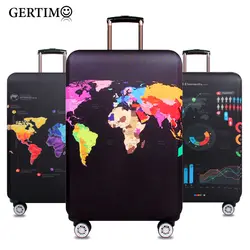Карта мира, Дорожный чемодан, защитный чехол, дорожная сумка на колесах, мужская сумка, Толстый эластичный чехол для чемодана 272