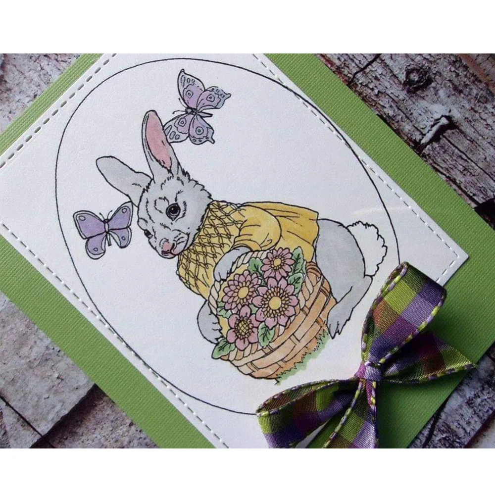 

Easter Rabbits Transparent Clear Stamp for Scrapbooking Paper Cards Making Decorative New
