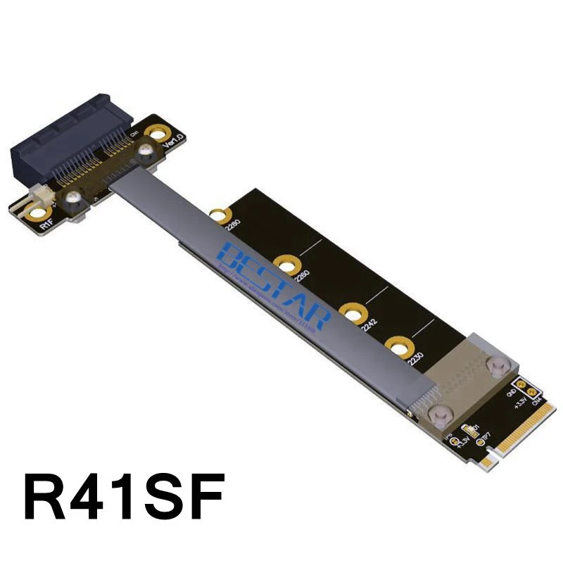 8G/bps M.2 NGFF NVMe ключ M 2230 2242 2280 для PCIe x1 Riser Card PCI E Gen3.0 1x плоский кабель удлинитель 1060ti