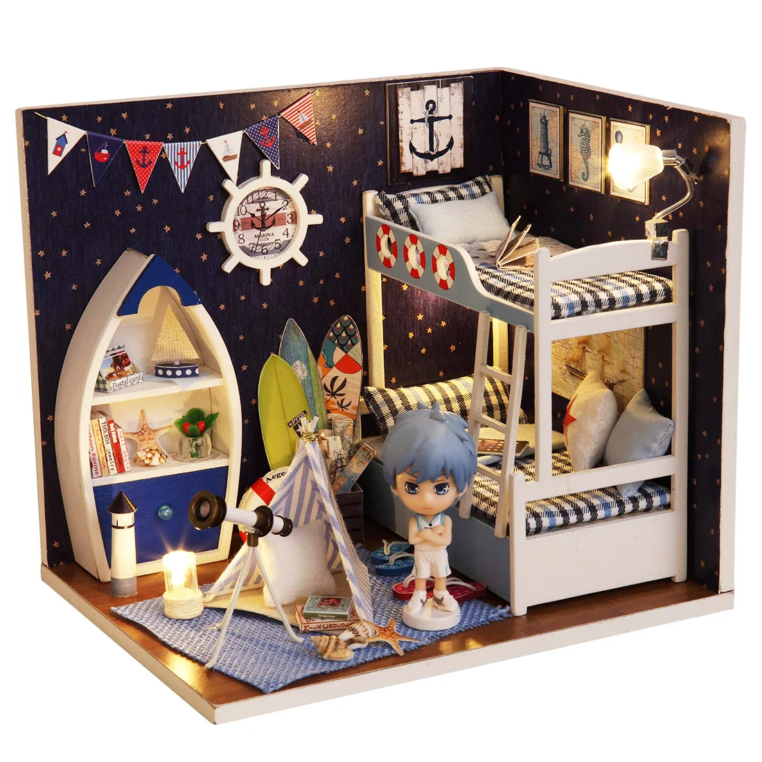 

Interesting Dollhouse Watch the Sky 3D Assembly DIY Household Creative House Kit Learning Toys For Children - 3011-B