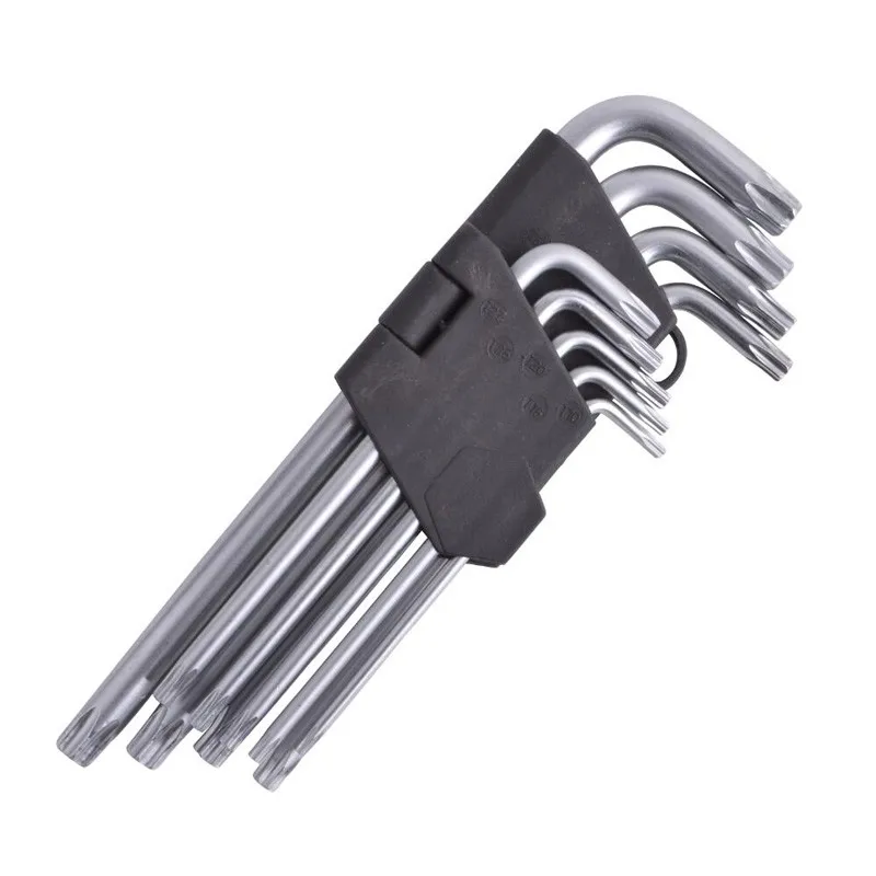 Vorel Clés de sécurité Torx Jeu de 9 clés torx en acier au chrome-vanadium
