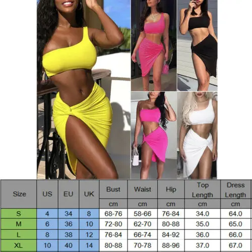 

2019 Summer Beach Women Crop Top+Skirt Evening Party Dress Short Skirt Sexy Crop Top Two Piece Set Cover Ups