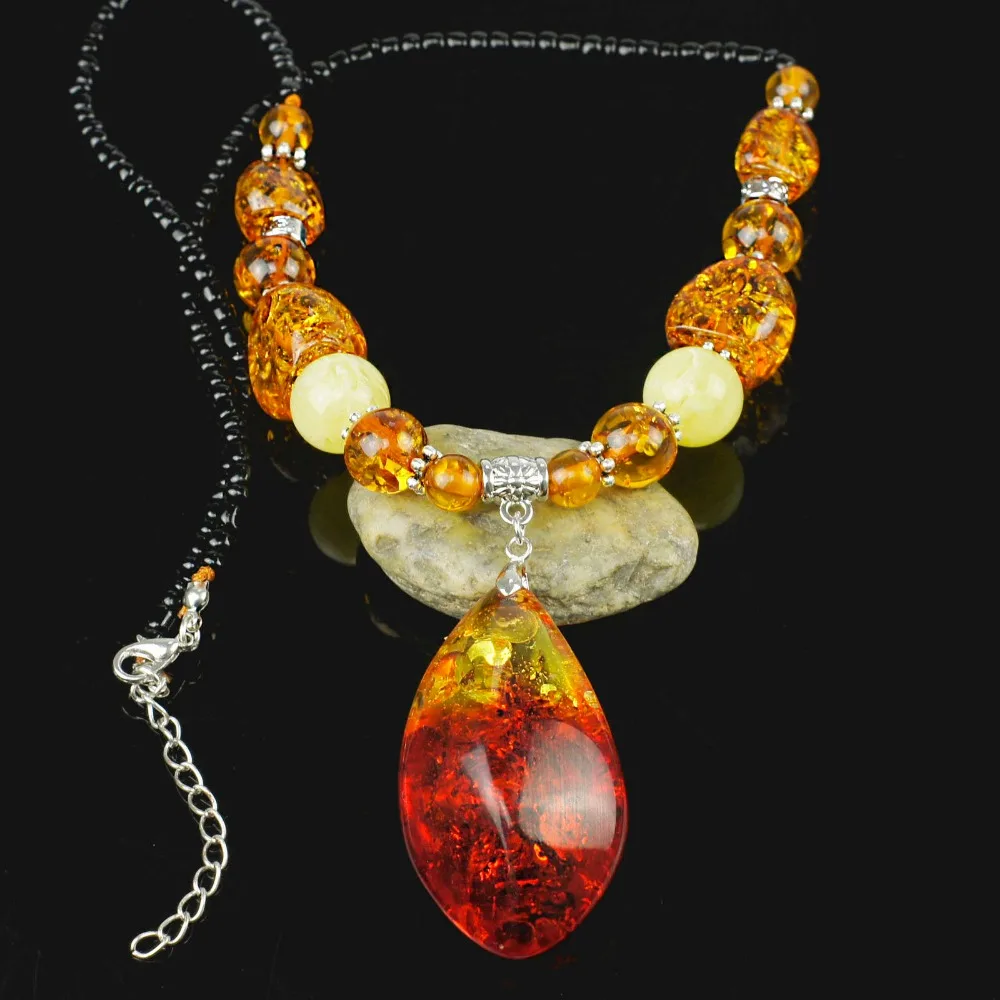 Удивительное ожерелье с подвеской в виде слез из бисера в приморском стиле для женщин и девочек L61101