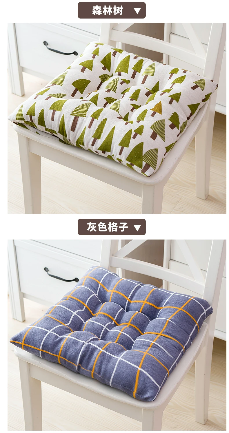 Квадратная подушка из хлопка и льна 40x40/45x45/50x50 см, Офисная подушка для кресла, дивана, татами, декоративная подушка для сиденья, подушки для стула