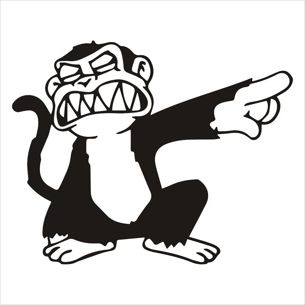 Автомобильные наклейки Angry Monkey Point Забавные 3D для автомобиля и 2 й половинной цены