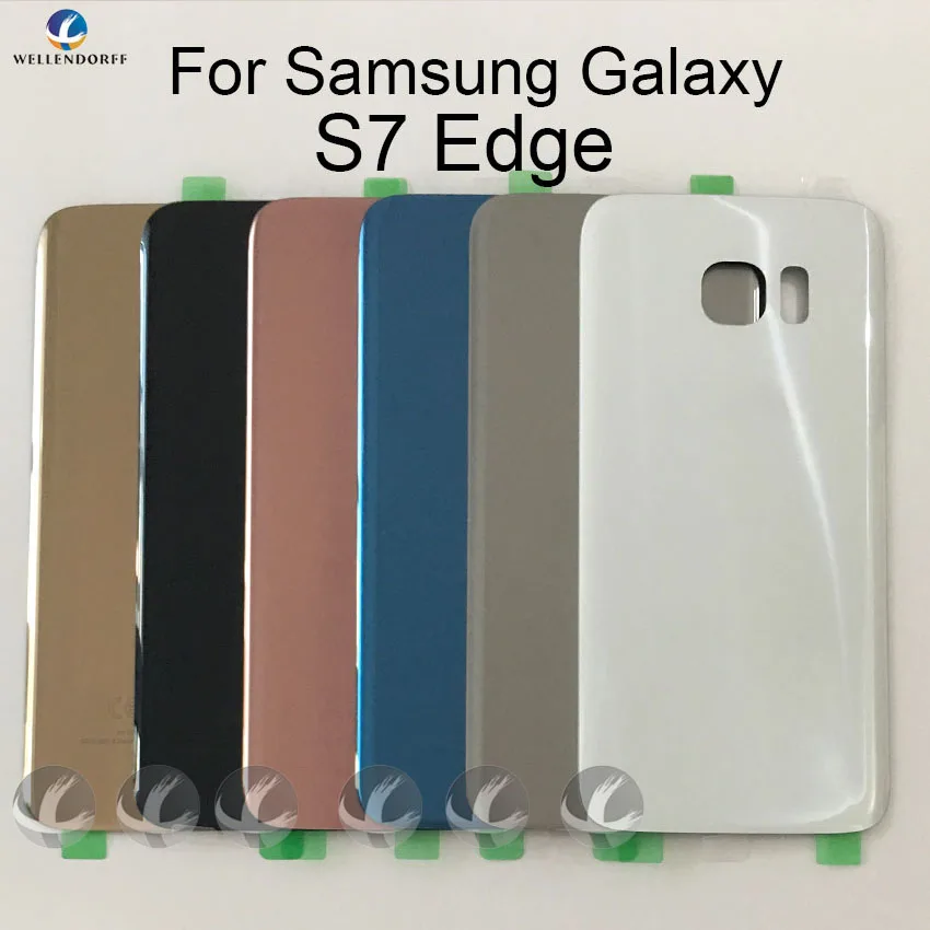 Задний стеклянный корпус + клей для Samsung Galaxy S7 Edge G930 G935F G9350 задняя панель Крышка