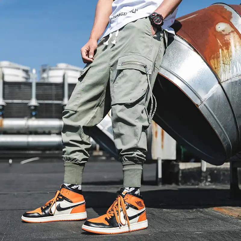 track pants with cargo pockets