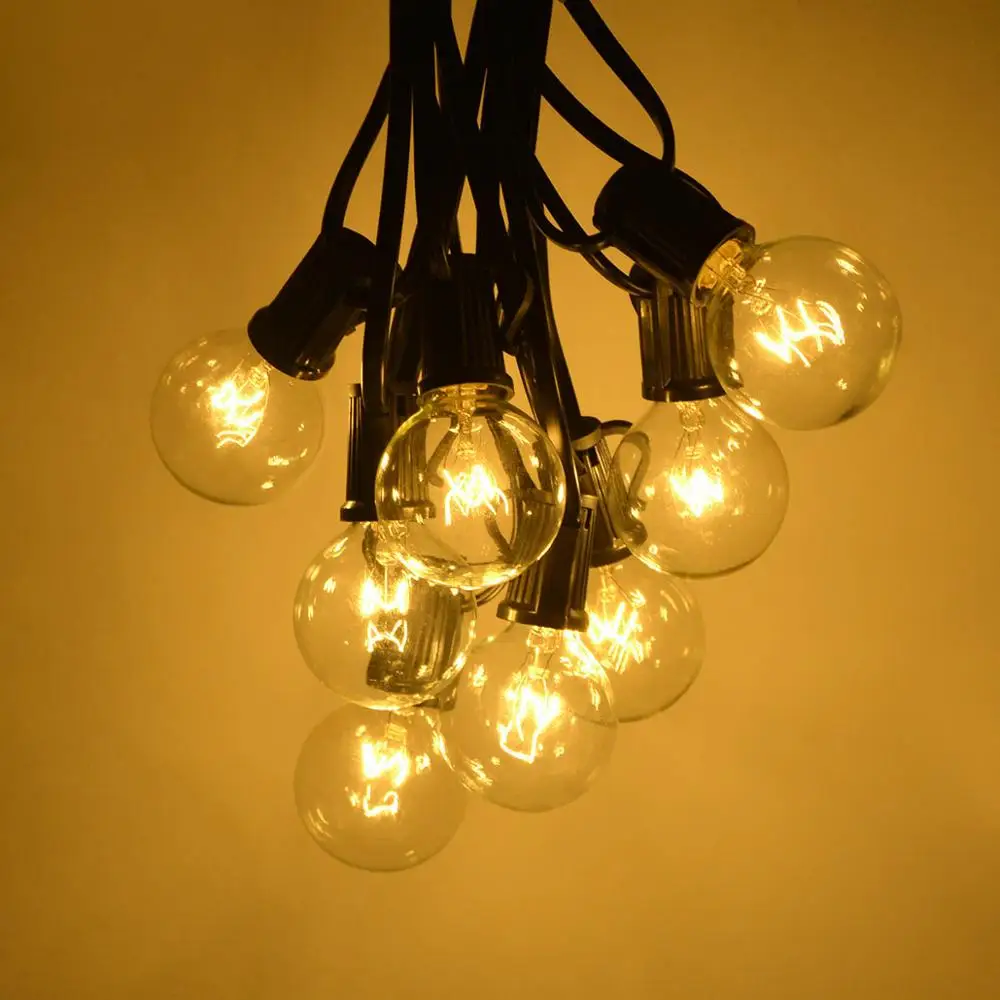 G40 E12 Светодиодный светильник накаливания 110 В 220 В винтажная лампа Эдисона светодиодный светильник для праздников и свадеб