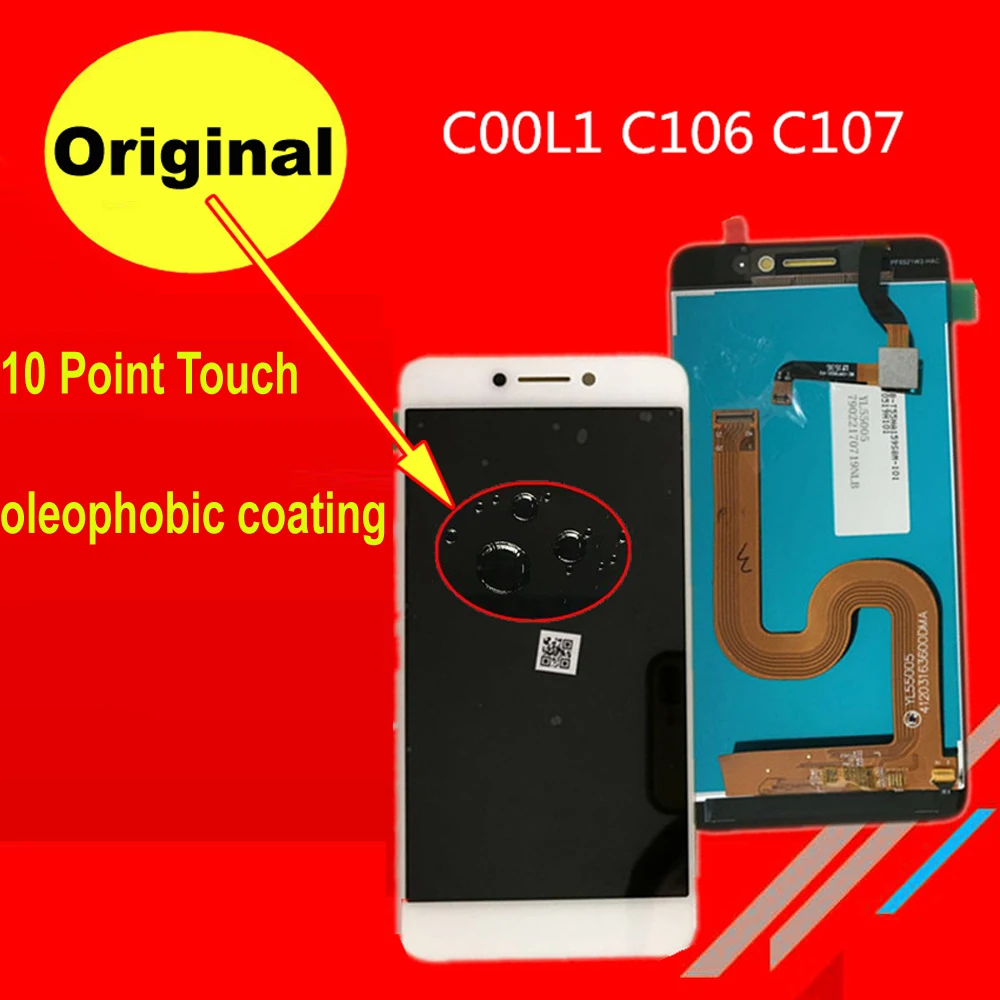 

Original Best Glass Sensor LCD Display 10 Touch Screen For Letv LeEco Coolpad cool1 cool 1 C106 C106-9 c106-7 Digitizer Assembly