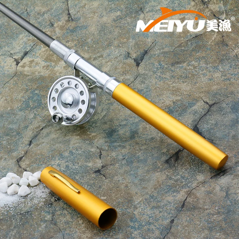 EMMROD The Mini Portable Pen Rod Fishing Gear Set Ice Fishing Boat Fishing Rod 1 M C