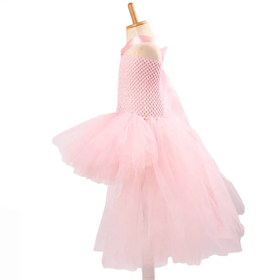 Gorgeous Light Pink Girls Tutu Dress for Photo Shoot Birthday Party Wedding Kids Dress up Costume Pink Fancy Ball Gown (7)