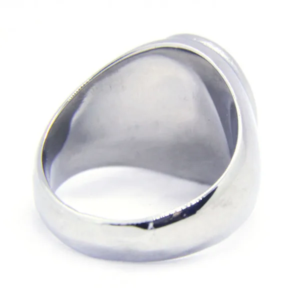 Модное женское мужское кольцо с голубым камнем 316L из нержавеющей стали высшего качества модное женское полировочное простое байкерское кольцо