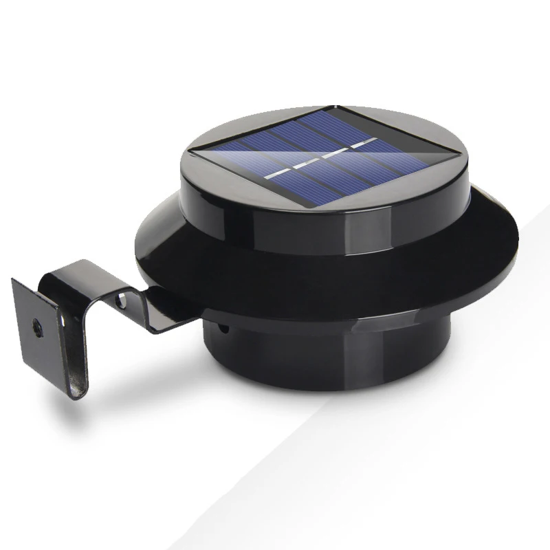 

lamparas lustre Solar 3LED sink light outdoor rain lighting wall lamp fence lamp black white