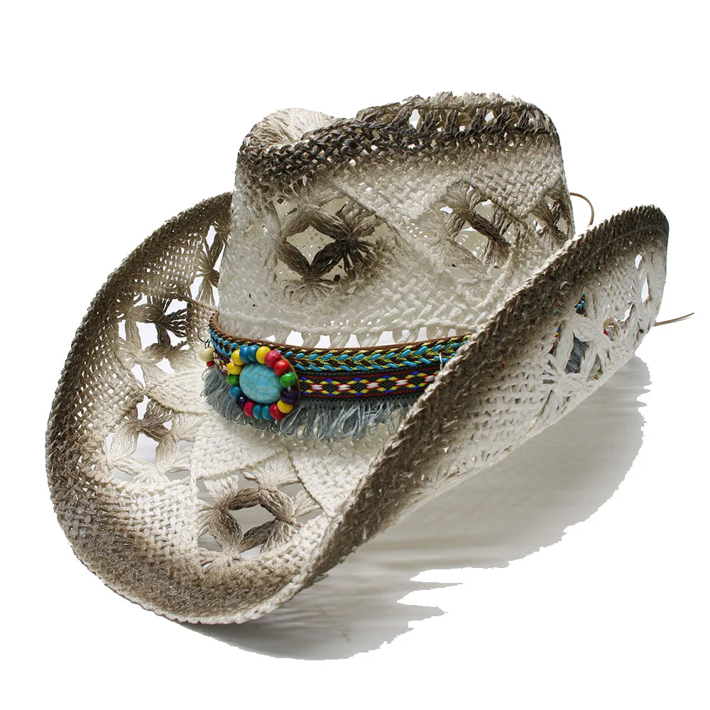 LUCKYLIANJI Women's Men's Unisex's Vintage Wide Brim Straw Sun Beach