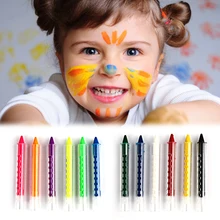 6 цветов краска для лица ing карандаши сплайсинга структура краска для лица карандаш Рождество ручка для раскрашивания тела палка для детей макияж партии