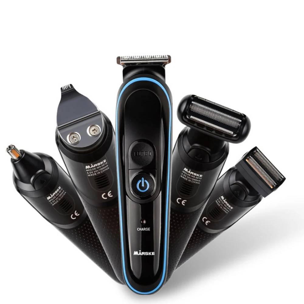 

5 In 1 Electric Shaver Hair Trimmer Cutter Hair Clipper Nose Ear For Men Waterproof Rechargeable Personal Hair Clippers