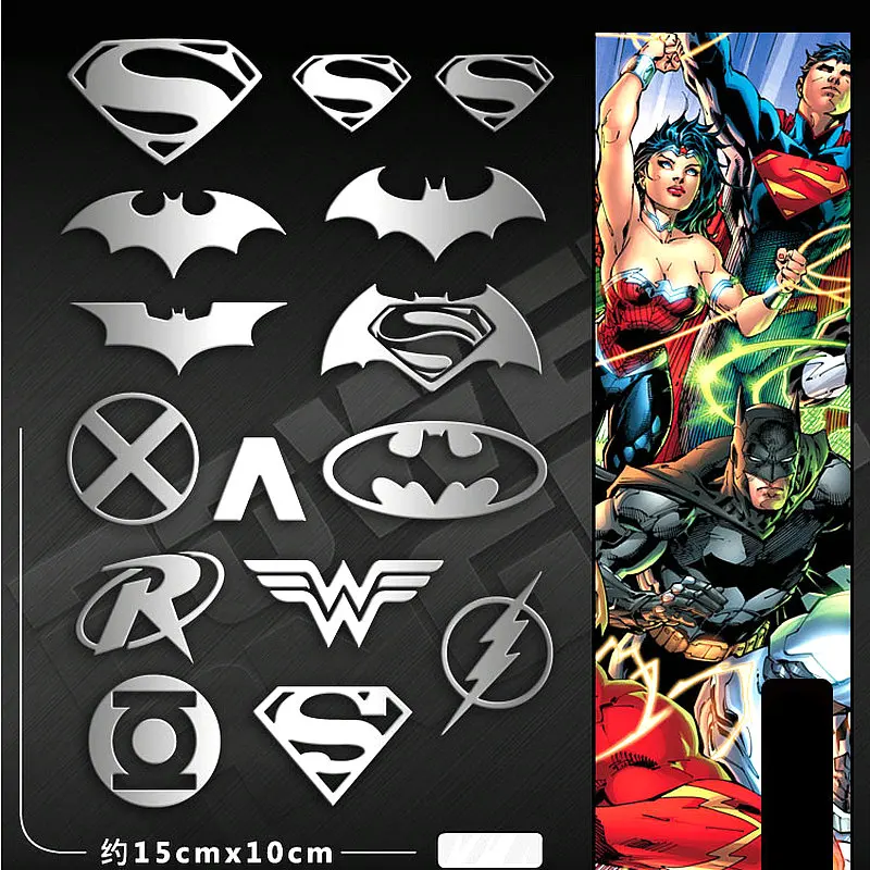 PowerAngel DIY 3D металлическая наклейка Бэтмен против Супермена: Dawn of Justice телефон ноутбук автомобиль водонепроницаемый наклейка игрушка наклейка s