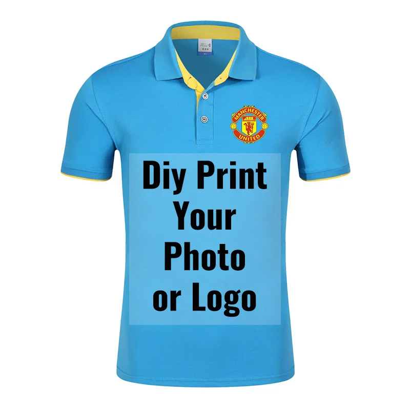 Men Classic Solid Color Polo Shirts Cotton Short Sleeve T-Shirt