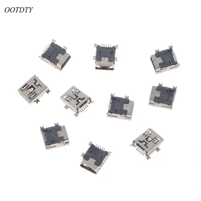 OOTDTY 10 шт. мини USB Type B 5 контактный гнездовой разъем для зарядки мобильный