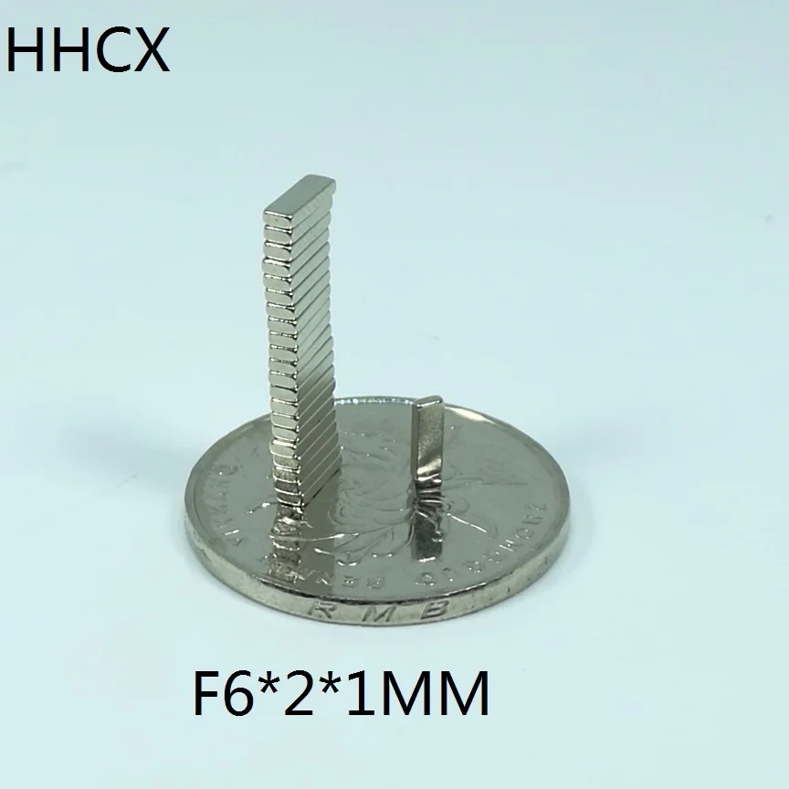 10 шт. магнит 6x2x1 мм N35 Сильный квадратный NdFeB редкоземельный магнит 6*2*1 мм неодимовые магниты 6 мм x 2 мм x 1 мм