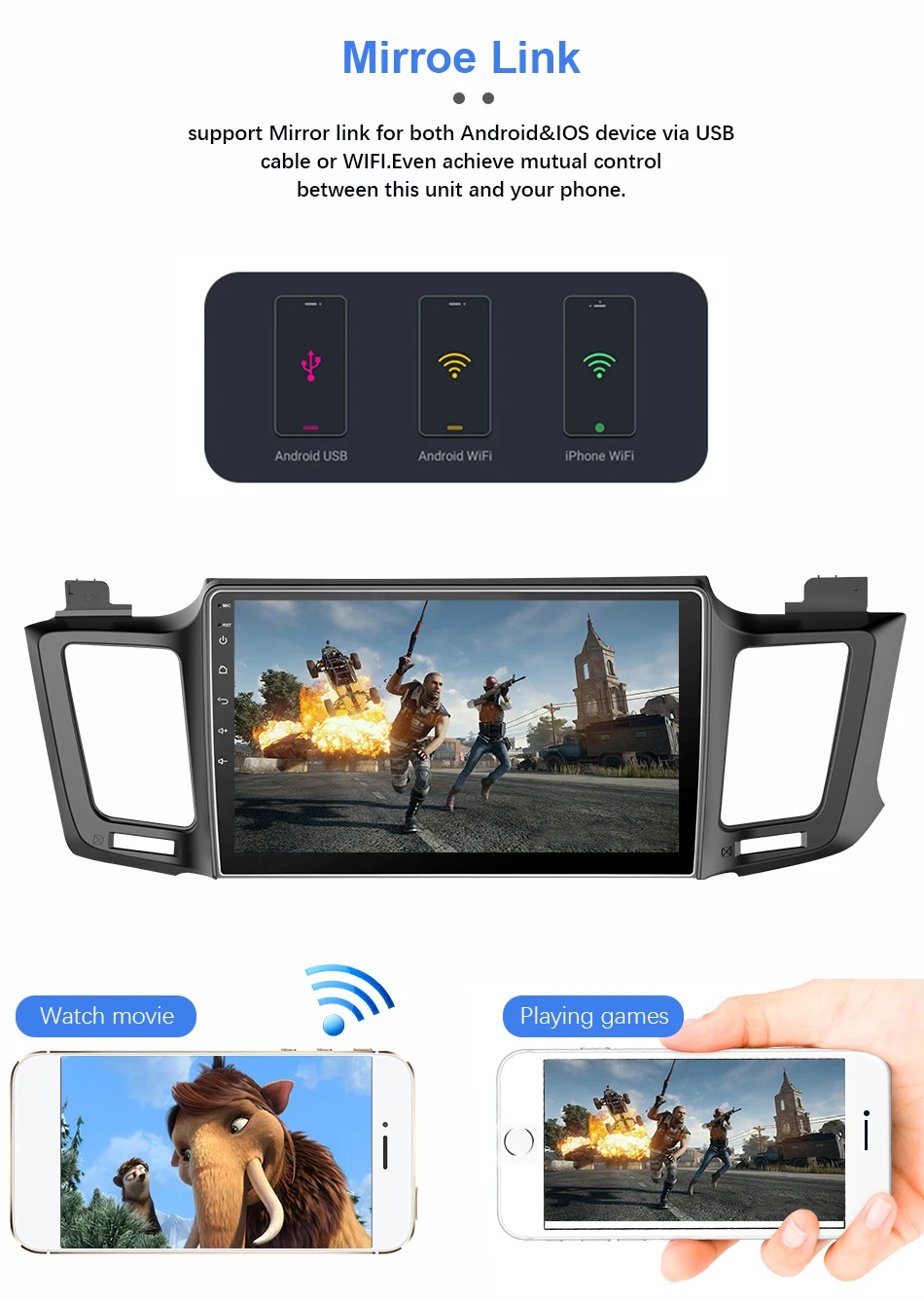 Sale Eunavi 4G+32G Android 9.0 4G Car Radio Multimedia Video Audio Player WiFi Navigation GPS For Toyota RAV4 4 2013-18 Octa Core PX6 11