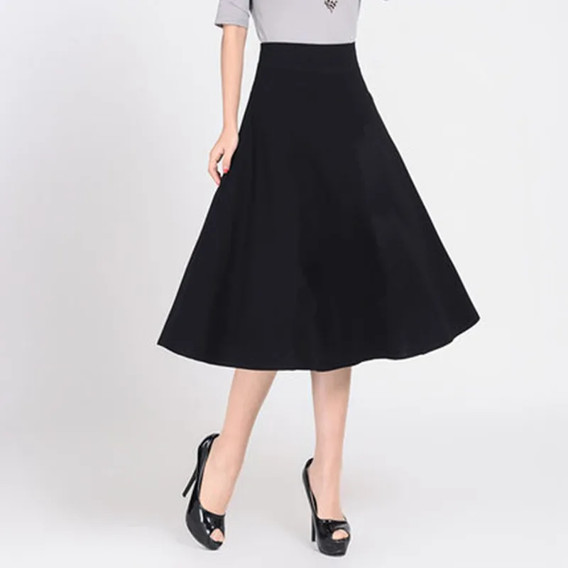 

Spring Autumn Skirts for Women Long Skirt Nature Waist Female Big Hem Casual Skirt Clothing formales