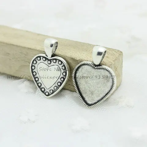 Очаровательная подвеска из серебра с камеей в виде сердца 20 шт./лот размеры 22*31 мм