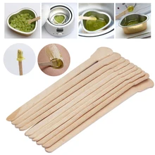 10pcs Disposable Wooden Waxing Spatula Tongue Depressor Hair Removal Wax Sticks Tattoo Wax Medical Bamboo Stick Health Care Tool