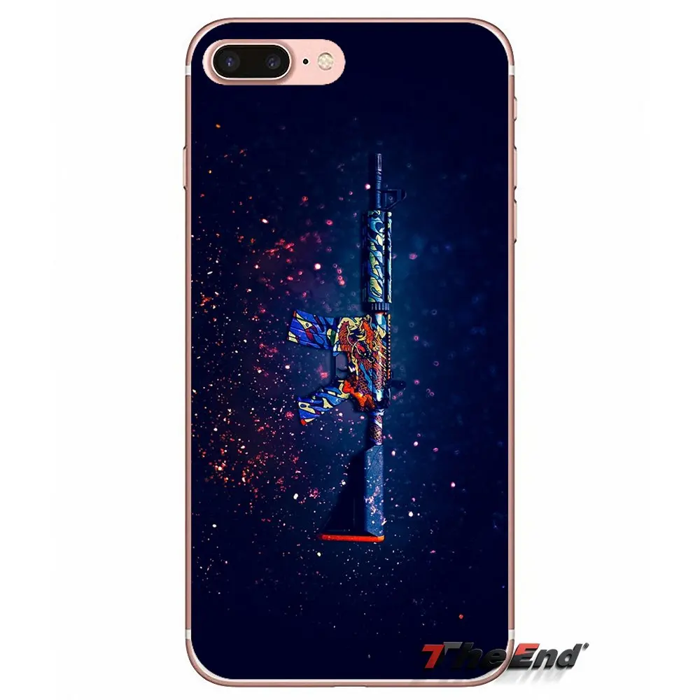 Чехол для Apple iPhone X 4 4S 5 5S SE 5C 6 6S 7 8 Plus 6Plus 7plus 8plus Fundas Coque counter strike CS GO плакат с изображением оружия мягкий чехол - Цвет: images 7