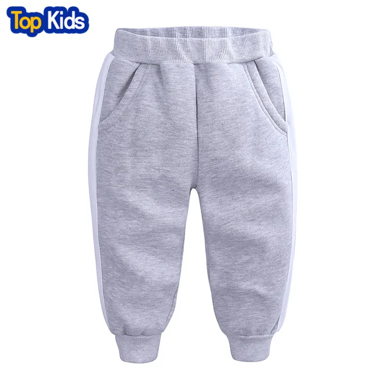 MCT030 Spring winter children clothes boys pants casual warm thicken