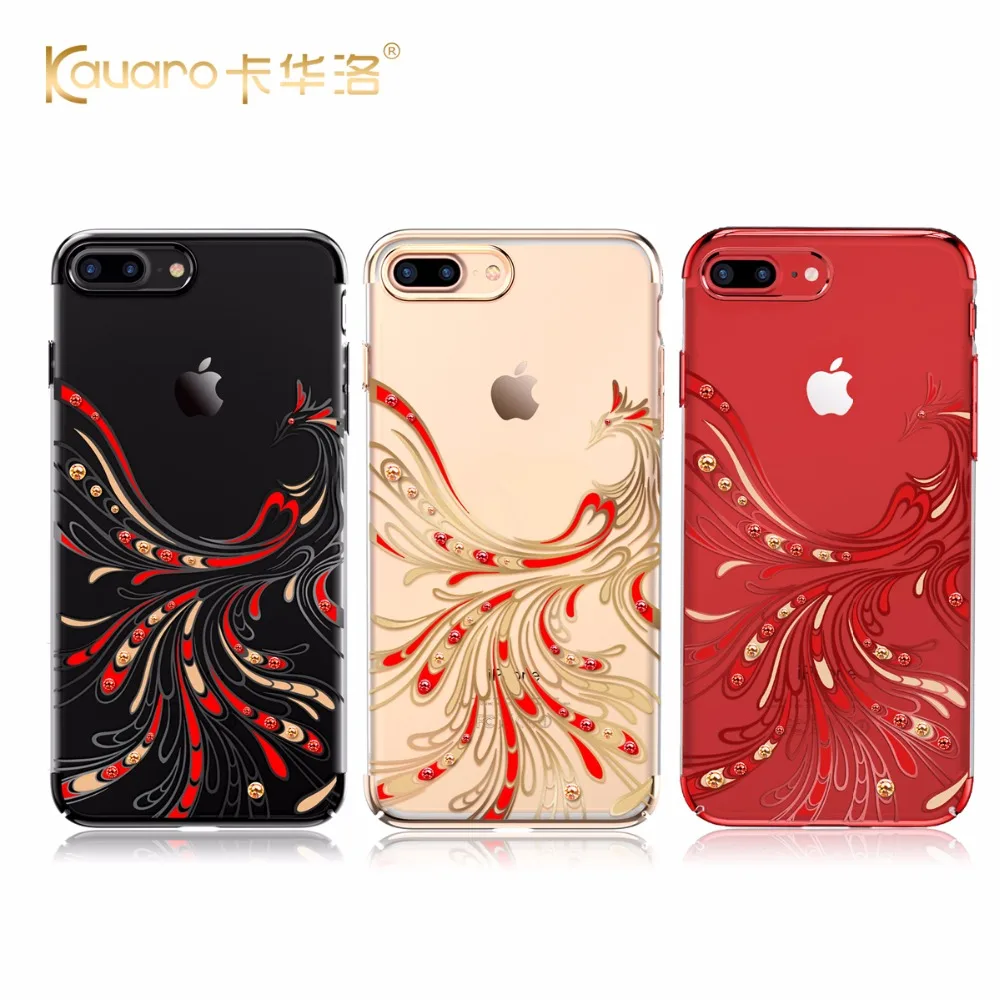 KAVARO Red Phoenix Hard PC Diamond Case Cover For iPhone 7