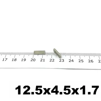 

NdFeB Magnet Block cubes 12.5x4.5x1.7mm Neodymium Magnets N45 Powerful Tinny Permanent Magnetics for Medical Instruments 100pcs