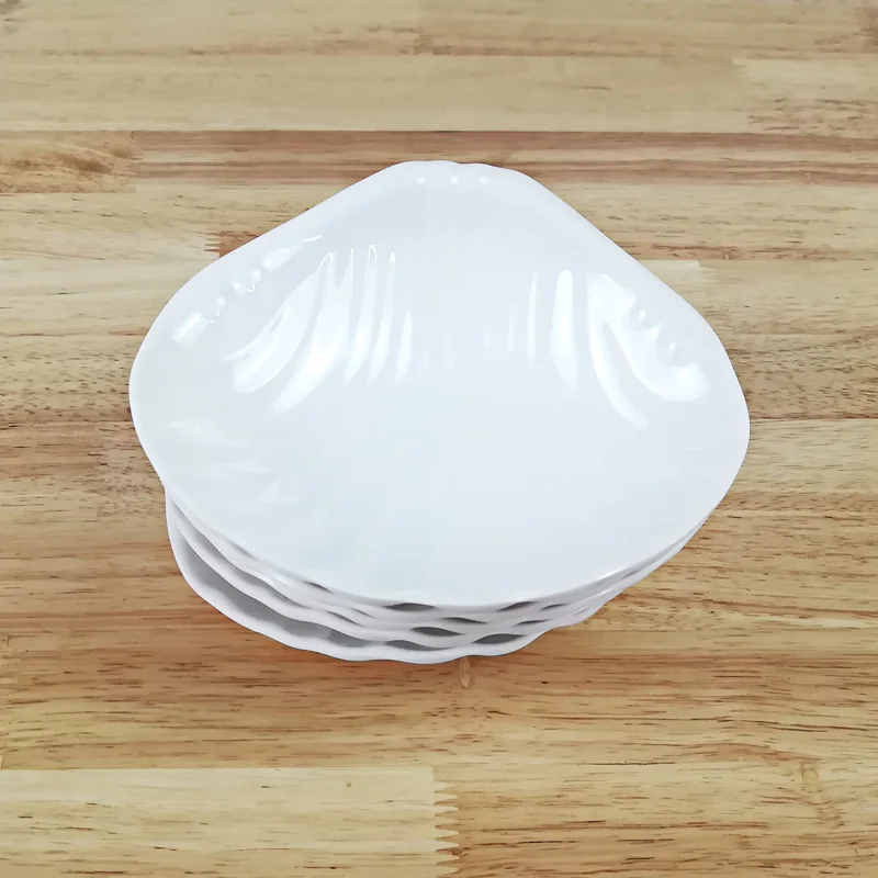 Melamine Dinnerware Imitation Porcelain Plate Shell Dish Hot Pot Restaurant Seasoning Dish A5 Melamine Tableware Dinner Plate