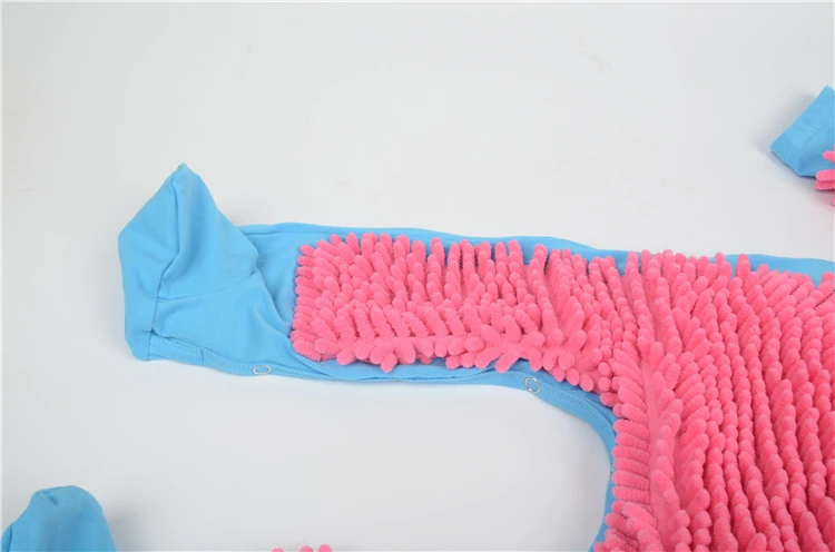 Hot Baby Mop Romper Outfit Unisex Boy Girl Polishes Floors Cleaning Mop Suit Autumn Winter Kids Crawls Toddler Swob Jumpsuit bright baby bodysuits